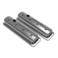 Holley Valve Cover Muscle Series SBC Center Bolt Standard Height GM SBC ZZ6/Vortec Cast Aluminum Polished Pair HL241-291