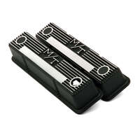 Holley Valve Cover Tall Bolt SBC 3.3 in. Height Small Block Chevrolet Cast Aluminum Satin Black Machined Pair HL241-83