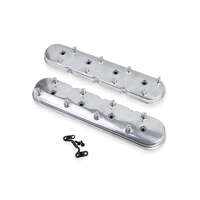 Holley Valve Cover Dry Sump Standard Height GM LS Engines Cast Aluminum Polished Pair HL241-93