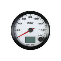 Holley Gauge Speedometer EFI Systems Style Analog 0-160 mph 3 3/8 in. White Face Electrical GPS HL26-612W