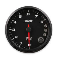 Holley Gauge Tachometer Stanalone Style Analog 0-8 000 RPM 3 3/8 in. Black Face Electrical HL26-615