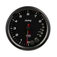 Holley Gauge Tachometer Stanalone Style Analog 0-8 000 RPM 4 1/2 in. Black Face Electrical HL26-616