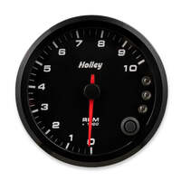 Holley Gauge Tachometer Stanalone Style Analog 0-10 000 RPM 3 3/8 in. Black Face Electrical HL26-617