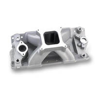 Holley Intake Manifold Keith Dorton Single Plane Aluminium Natural Square Bore Chevy Small Block HL300-110