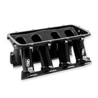 Holley Intake Manifold Base EFI LS Hi-Ram Base Only Multi-port Aluminium Black Powdercoated Chevy 5.7L 6.0L Cathedral Port HL300-227BK