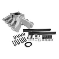Holley Intake Manifold Fuel Injected LS Single Plane Split-Design Race Stock/OEM Deck 2 500-7 000 RPM Aluminum Natural s Chev Holden HL300-255