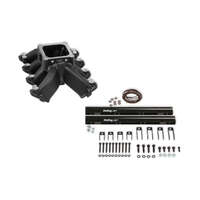 Holley Intake Manifold EFI Split Single Plane 7.32 /7.32 in. Height 2500-7000 RPM GM SB Gen III/IV (LS) Black HL300-294BK
