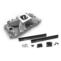 Holley Intake Manifolds Fuel Injected EFI Throttle Body Injection Style Aluminium Natural Square Bore 4150 Style Mounting Flange Chevy Big Blo HL300-5