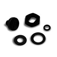 Holley Needle and Seat Lock Screw Replacement Adjustment Nut for Carburettors with Black Hardware Kit HL34-7BK