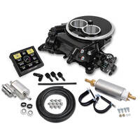 Sniper EFI Sniper Fuel Injection System Holley EFI 2300 Master Kit 350 HP Support Black Throttle Body Kit