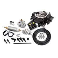 Sniper EFI Sniper Fuel Injection System Quadrajet In-Line Fuel Pump Self-Tuning Touch Screen Wiring Hardware Black Ceramic Quadrjet Kit