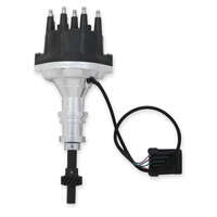 Holley EFI Distributor Dual-Sync Low Profile Male/HEI Steel Gear Black Cap for Ford 351W Each