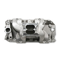 Weiand Intake Manifold Carb Low Rise 4.75/5.75 in. Height idle-6800 RPM BBC V8 Satin Each