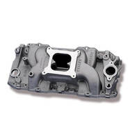 Weiand Intake Manifold Carb High Rise 4.75/5.75 in. Height Idle-6500 RPM BBC V8 Satin Each