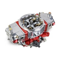 Holley 650cfm Ultra XP Aluminium Carburettor Shiny Aluminium With Red Blocks