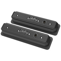 Holley Vintage Series Finned Valve Covers Black Center Bolt SB Chev V8 241-247