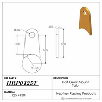 Hephner Gen 2 Gear Mount Tab With Radius Bottom