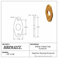 Hephner Sure Lock Shifter Cable Bracket Weld-On Tab