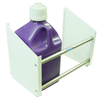 Hephner Fuel Jug RackWhite Powder Coat Floor Mount, Holds x2 Fuel Jugs