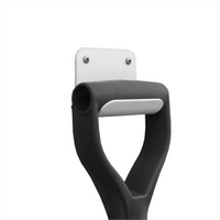 Hephner Shovel Holder Wall Mount, Powder Coated White