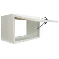 Hephner Overhead CabinetWhite Powder Coat 24" Length, With Single Flip Up Door