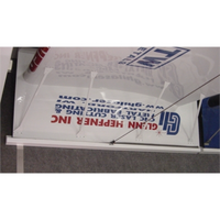 Hephner Top Wing Wall Tray 74" Long, White Powder Coated