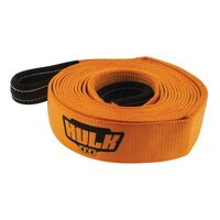 Hulk 4x4 Premium Recovery Snatch Strap 65mm x 8m 9000kg Orange Nylon HU1023P
