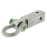 Hulk 4x4 Recovery 2" 50mm Tow Hitch With Bow Shackle 4750kg Galvanised 185mm Long HU1031