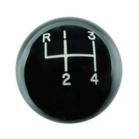 Hurst Classic Shifter Knob 4 Speed Black High Gloss 3/8"-16 Thread Size