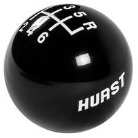 Hurst 6-Speed Black Manual Shift Knob With 3/8" Thread