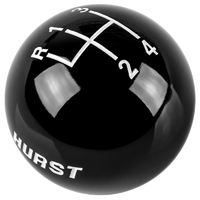Hurst 4-Speed Black Manual Shift Knob With 3/8" Thread