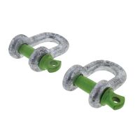 Hulk 4x4 Recovery D Shackle 2-Pack For Snatch Strap 6mm 500kg Galvanised HU2006