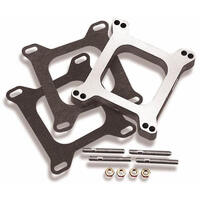 Holley Carburetor Spacer Aluminium 1 in. Thick Open Square Bore HY1727