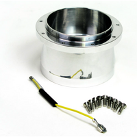 ididit 9-Bolt Steering Wheel Adapter (No Horn) Brushed ALuminium Finish