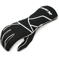 Impact Driving Gloves Axis Racing 2-layer Nomex/Suede Black/White SFI 3.3/5 Large Pair
