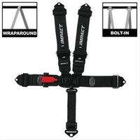 Impact Harness 3in. L&L Pull-Down Right Lap Indivudual 5pt SFI 16.5 Black Set