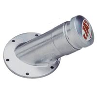 JAZ Fuel Fill Valve Aluminium Natural 2.25 in. Diameter 45 Degree Short Neck Dragster 6-Bolt Flange Each