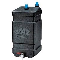 JAZ Overflow Tank 1 Gallon Rectangular Polyethylene Black -6 AN Inlet Universal Each