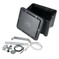JAZ Battery Box Plastic Black Sealed 13.000 in. Length 10.500 in. Width 9.500 in. Height Each