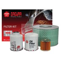 Sakura Filter Service Kit for Toyota Landcruiser HZJ75RP 1HZ 4.2 1990-1999