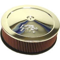 K&N Chrome Custom Air Cleaner Filter 14 x 4" Neck Size 7-5/16" 186mm KN60-1235