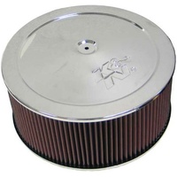 K&N Chrome Custom Air Cleaner Filter 14 x 6" Neck Size 5-1/8" 130mm KN60-1310