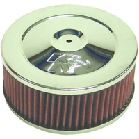 K&N Chrome Custom Air Cleaner Filter 7 x 3" Neck Size 5-1/8" 130mm KN60-1330