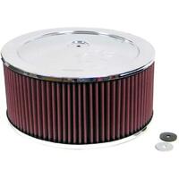 K&N Chrome Custom Air Cleaner Filter 11 x 6" Neck Size 5-1/8" 130mm 60-1210