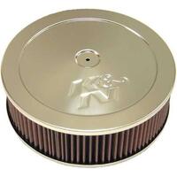 K&N Chrome Custom Air Cleaner Filter 11 x 3-1/2" Neck Size 7-5/16" 186mm
