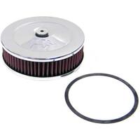 K&N Chrome Custom Air Cleaner Filter 7 x 2" Neck Size 5-1/8" 130mm 60-1320