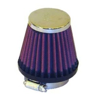 K&N Universal Clamp On Filter 43 mm 70 mm H x 76 mm Base OD x 51 mm Top OD