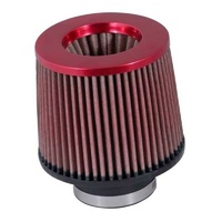 K&N Red Universal Clamp On Filter 76 mm 127 mm H x 152 mm Base OD x 133 mm Top