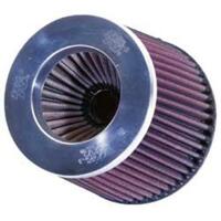K&N Polished Universal Clamp On Filter 76 mm 127 mm H x 152 mm Base x 133 mm Top