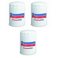 Purolator oil filter x 3 for Holden EH Petrol 6Cyl Red